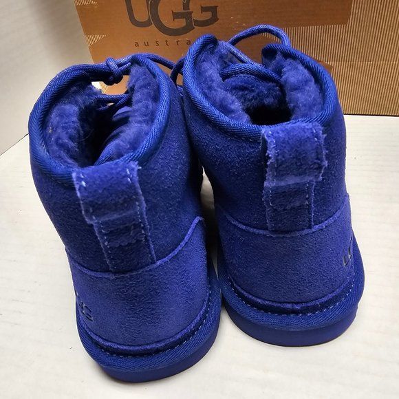 New Mens Bright Blue UGG Neumel Boots Shoes Lace Up 1094269 9 USA 40 Europe - Picture 4 of 14